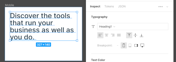Apply typography tokens