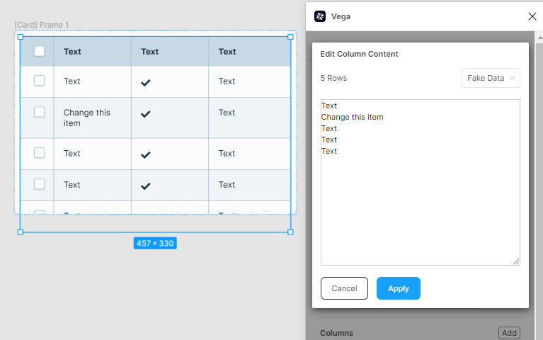 Text column editor