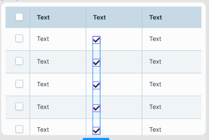 Selected column icons